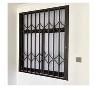 JLXJYS Finestre scorrevoli Parapetto Pieghevole in Alluminio Push-Pull for finestre, griglia for finestre con Serratura Grigia Larga, Barre di Sicurezza antieffrazione(67x55.1in/170x140cm)