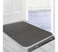 Jlyjlyfu Zerbino ultra sottile per interni, 2,6 mm, resistente, super sottile, lavabile, antiscivolo, intrappola lo sporco per interni, zerbino a basso profilo, tappetino da cucina (60 x 90 cm)