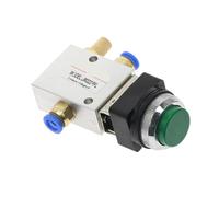 JM-322PPL Valvola meccanica pneumatica con pulsante ad alta testa verde a 2 posizioni e 3 vie con filettatura interna da 1/8 "(JM322PPL-PC12mm)