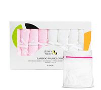 JM Asciugamani Neonati - Mussole Neonato in Cotone e Rayon di Bambù, Ultra Spessi e Assorbenti, 25x25 cm, Protezione da Irritazioni, Confezione Regalo e Borsa per Bucato, Delicati e Versatili