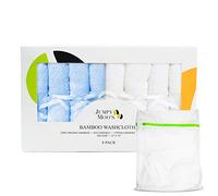 JM Asciugamani Neonati - Mussole Neonato in Cotone e Rayon di Bambù, Ultra Spessi e Assorbenti, 25x25 cm, Protezione da Irritazioni, Confezione Regalo e Borsa per Bucato, Delicati e Versatili