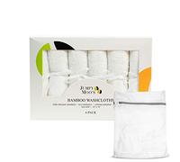 JM Asciugamani Neonati - Mussole Neonato in Cotone e Rayon di Bambù, Ultra Spessi e Assorbenti, 25x25 cm, Protezione da Irritazioni, Confezione Regalo e Borsa per Bucato, Delicati e Versatili