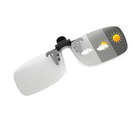 JM Clip Occhiali da Sole Polarizzata con Lenti Flip Up Senza Montatura per Occhiali da Vista Fotocromatico Grigio