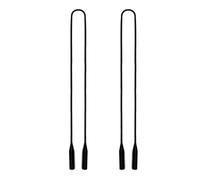 JM Fermo Cinturino per Occhiali in Silicone Elastico Custodie per Occhiale Impermeabili, Catena di Occhiali da Sole Sportivi Donna Uomo Bambini 2 Pacchi Neri