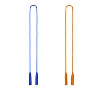 JM Fermo Cinturino per Occhiali in Silicone Elastico Custodie per Occhiale Impermeabili, Catena di Occhiali da Sole Sportivi Donna Uomo Bambini 2 Pacchi Blu e Arancione