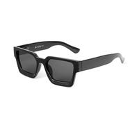 JM Trendy occhiali da sole quadrati polarizzati per donne uomini Retro Chunky rettangolo Shades protezione UV400 nero