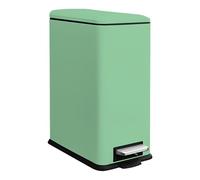 JM ·YIPENG - Pattumiera da cucina da 30 l, a pedale stretto, con coperchio, in acciaio inox, con secchio interno, rettangolare, per cucina, bagno, camera da letto, ufficio, colore: verde