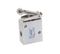 JM322R Valvola pneumatica a 2 posizioni a 3 vie, filettatura femmina da 1/4", valvola pneumatica, leva a rullo, valvola meccanica con silenziatore di montaggio (8 mm)