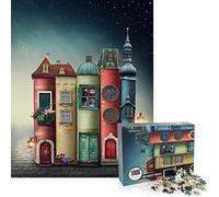 JMbeauuuty Puzzle per adulti, 1000 pezzi, per adulti e bambini a partire dai 14 anni, gioco colorato - La libreria bizzarra 70 x 50 cm