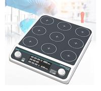 JMbpkduHs Agitatore Magnetico Multi-Posto da Laboratorio, Display a Cristalli Liquidi LCD, 50-1500 Giri/Min, Funzionamento Sincronizzabile/Asincrono, Controllo Temporizzato,Mms9