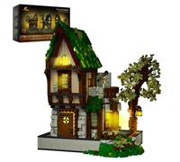 JMBricklayer 30124 Illuminazione Taverna medievale Building Blocks Model, Vintage Modular Architettura Costruzione Giocattolo Set, Assemblaggio Collezionabile MOC Ornamenti Decorativi Idea Regalo