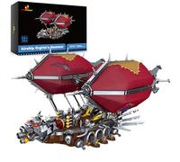 JMBricklayer 70137 Set di giocattoli per la costruzione del dirigibile medievale per adulto ragazzo, modello di barca martello orgrim, set di presentazione e