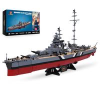 JMBricklayer Bismarck Navale 60015 Modello da Costruzione, 2537 Pezzi Nave WWII per Adulti, Modello MOC da Esposizione, Regalo per Appassionati 14+