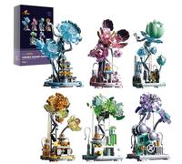 JMBricklayer Fiori Succulente Set da Costruzione per Adulti 20145, 6 Confezioni Fiori Speciali Collezione Botanica Giocattoli da Costruzione, Decorazione per la Stanza, Fiori Bonsai Regali per Donne