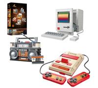 JMBricklayer Set da costruzione vintage per adulti 20132, console di gioco retrò per computer, radio, modello da collezione, regali nostalgici anni '80 per amanti e giocatori retrò, elementi