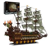 JMBricklayer Set di Blocchi di Costruzione modello di Barca Pirata - Kit di mockup di Barca fantasma misterioso MOC, modello di Barca Pirata creativo, Regali per Adolescenti 14+