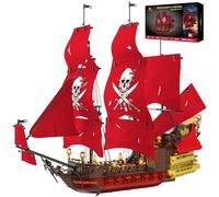 JMBricklayer Set di costruzione di navi pirata per adulti con luce, modello di nave pirata vendetta 40003, grande kit da collezione per la decorazione di casa e ufficio, regalo per adulti fan dei