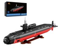 JMBricklayer Set di costruzione di sottomarini nucleari per adulti, in scala 1:125, giocattoli sottomarini militari, kit modello di barca sottomarina di classe Los Angeles, giocattoli militari, regali