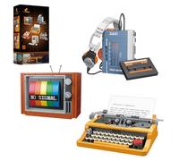 JMBricklayer Set di mattoncini da costruzione, per TV in stile retrò, 20131, per elettrodomestici vintage, con morsetto, decorazione per la casa, giocattolo retrò per adulti e ragazzi