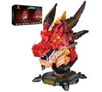 JMBricklayer Testa di Drago da Costruire, Set di Mattoncini per Adulti | 70105 Modello Drago Fantasy da Collezione ed Esposizione, Decorazione Casa e Ufficio, Regalo per Amanti dei Draghi