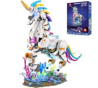 JMBricklayer Unicorno 70008 Set Costruzioni Adulti con Luci, Creatura Mitologica, Decorazione Casa Arcobaleno Magico, Regalo Compleanno/Natale 14+ (1492 Pezzi)