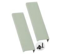 JMCXSM592 2 pezzi maniglie per ante Camera bambini Invisibile Tiretti Armadio Nascosto Alluminio Angolo destro Pomello Armadietti Colorato Manopole Cassetto Maniglione Tavolino (Verde,200mm)
