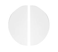 JMCXSM592 2 pezzi maniglie per ante Camera bambini Semi-circolare Tiretti Armadio Alluminio Pomello Armadietti Colorato Manopole Cassetto mezzaluna Maniglione Tavolino (Bianco,100mm)