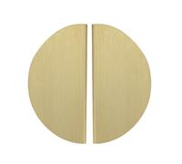 JMCXSM592 2 pezzi maniglie per ante Camera bambini Semi-circolare Tiretti Armadio Alluminio Pomello Armadietti Colorato Manopole Cassetto mezzaluna Maniglione Tavolino (Oro,100mm)