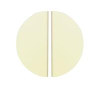 JMCXSM592 2 pezzi maniglie per ante Camera bambini Semi-circolare Tiretti Armadio Alluminio Pomello Armadietti Colorato Manopole Cassetto mezzaluna Maniglione Tavolino (Giallo,150mm)
