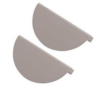 JMCXSM592 2 pezzi Tiretti Armadio Alluminio maniglie per ante Camera bambini Semi-circolare Pomello Armadietti Colorato Manopole Cassetto mezzaluna Maniglione Tavolino (Grigio scuro,150mm)