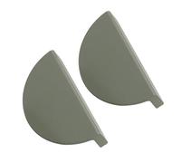 JMCXSM592 2 pezzi Tiretti Armadio Alluminio maniglie per ante Camera bambini Semi-circolare Pomello Armadietti Colorato Manopole Cassetto mezzaluna Maniglione Tavolino (Verde,150mm)