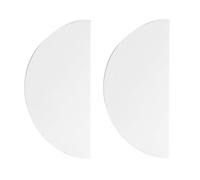 JMCXSM592 2 pezzi Tiretti Armadio Alluminio maniglie per ante Camera bambini Semi-circolare Pomello Armadietti Colorato Manopole Cassetto mezzaluna Maniglione Tavolino (Bianco,150mm)