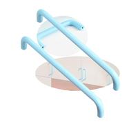 JMCXSM592 2 pezzi Tiretti Armadio lega di alluminio maniglie colorati cameretta bambini Pomello Forma doppiamente curva,Manopole Cassetto Maniglione porta Tavolino,Pomolo Mobile (Passo foro 96mm,Blu)