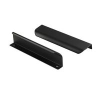 JMCXSM592 2 pezzi Tiretti Armadio Nascosto maniglie per ante Invisibile Pomello Armadietti Lega di alluminio Manopole Cassetto Maniglione per porta Tavolino toilette,Pomolo Mobile (600mm,Nero)