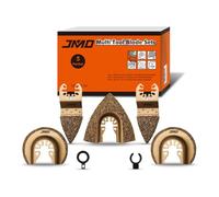 JMD 5 Pezzi Lame Multiutensile Carburo, Lame Oscillanti per Taglio di Piastrelle, Accessori Multiutensile per Lucidatura, Smerigliatura di Cemento