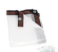 JMDNTQ Telone Antipioggia per Esterno Trasparente 3x5m, Telone PE Occhiellato Impermeabile, Telo in PE Trasparente per Esterno, per Piante Serra Patio,Auto,Animali,Domestici,mobili