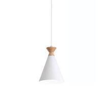 JMEDIC Lampada A Sospensione Piccola Stile Macaron Design Nordico Luci A Sospensione Moderne Paralume in Metallo E Legno E27 Comodino Portico Soffitto Apparecchi di Illuminazione Decorativa per Isola