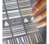 JMEOWIO 3D Natale Adesivi Unghie Nail Art, Stickers Unghie Autoadesivi 5D Decorazioni Unghie Nail Art Disegni 1 Fogli