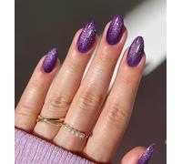 JMEOWIO Unghie Gel Adesive UV Occhio Gatto Viola Intenso Smalto Adesivo per Unghie Gel Nail Stickers Decorazioni Unghie Nail Art Disegni