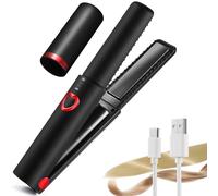 JMFONE Mini piastra per capelli senza fili, portatile, da viaggio, con 3 temperature regolabili per capelli sottili e sottili, ricaricabile tramite USB-C, si riscalda in pochi secondi, ideale per