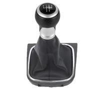JMGTLSFA Leva Pomello Cambio Per Per Golf 5/6 MK5 MK6 R32 GTI 2004-2009 Pomello Cambio Marce Pelle Auto Manuale Stick HandBall(Black Line 5 Speed)