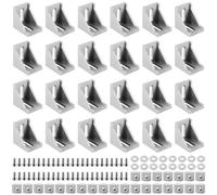 JMIATRY 24 pezzi di fissaggio ad angolo, profilo in alluminio M6 30 x 30, angolo di 90 gradi per profilo montante, profilo angolare, stampante 3D, progetti fai da te