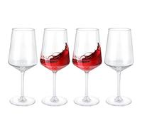 JMIATRY Set di 4 bicchieri da vino in plastica grandi, 580 ml, riutilizzabili, infrangibili, a stelo lungo, per matrimoni, Natale, picnic, campeggio, vasche idromassaggio e piscine
