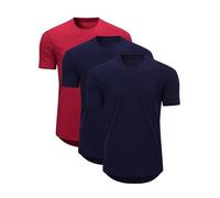 JMIERR Tshirt Uomo Cotone Maglietta Palestra Muscle Fit 2024 Estive Girocollo Maglietta Blu/Rosso,XL