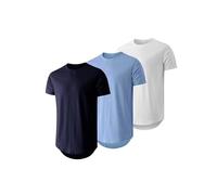JMIERR Tshirt Uomo Cotone Maglietta Palestra Muscle Fit 2024 Estive Girocollo Maglietta Cielo Blu/Blu/Bianco,3XL