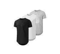 JMIERR Tshirt Uomo Cotone Maglietta Palestra Muscle Fit 2024 Estive Girocollo Maglietta Nero/Bianco/Grigio,XL