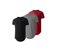 JMIERR Tshirt Uomo Cotone Maglietta Palestra Muscle Fit 2024 Estive Girocollo Maglietta Nero/Grigio/Rosso,XL