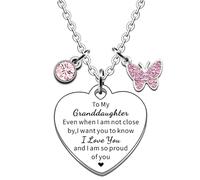 JMIMO Collana con ciondolo per nipote, regalo di compleanno, nipote, laurea, regalo di Natale da parte di tata, nonno, nipote, I Love You And I Am So Proud Of You, regalo, Acciaio inossidabile,