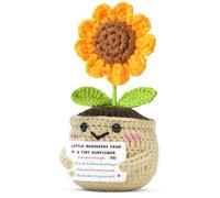 JMIMO Little Reminders Regali Inspirational Salute Mentale Regali Mini Girasole Positivo Supporto emotivo Crochet per le Donne