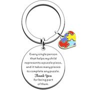 JMIMO Portachiavi per la consapevolezza dell'autismo, regalo di ringraziamento per insegnante autistico, terapista, apprezzamento, regalo per bambini autistici, ragazzi, ragazze, donne, uomini